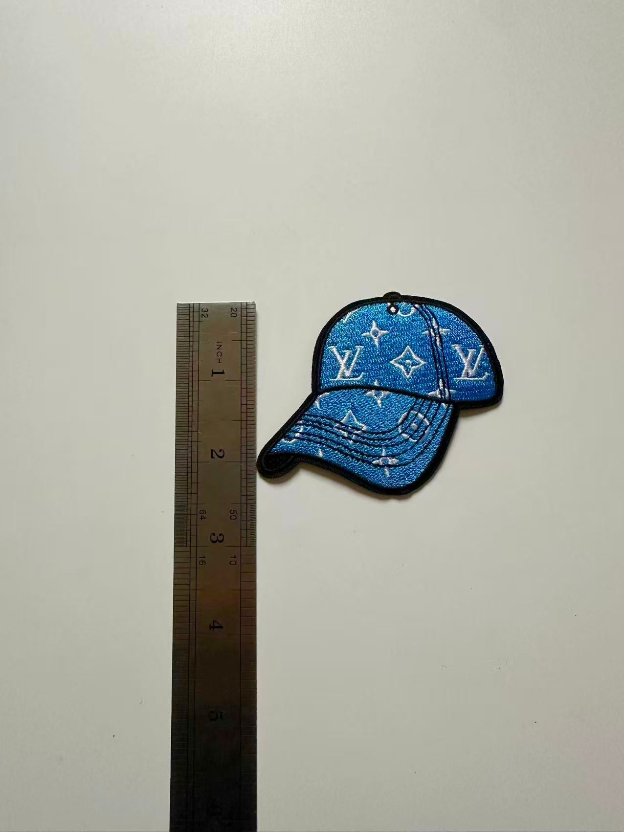 Craft Embroidery Blue LV Jacquard Patches For Customized Apparel