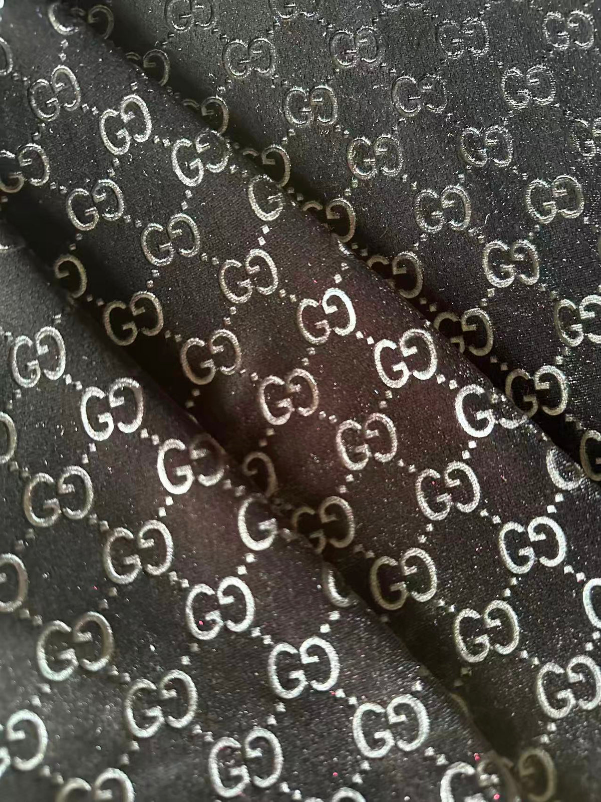 Popular Luxury Gucci Knitting Velvet Fabric For Handmade Sneaker,Car Upholstery and Apparel By Yard (Black)