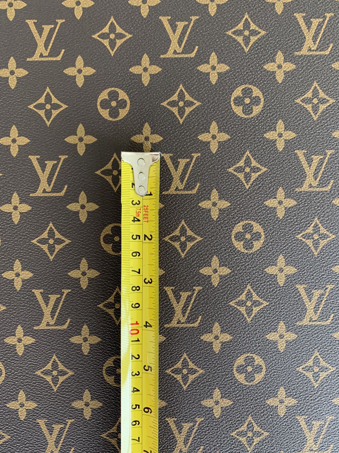 Classic Brown LV vinyl crafting leather fabric Bag leather ,shoes leather ,Handicraft leather By Yards