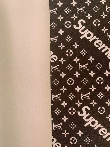 FASHION BLACK LV SUPREME FABRIC FOR BAGS AND SUITCASES , SHOSE FABRIC(Black)