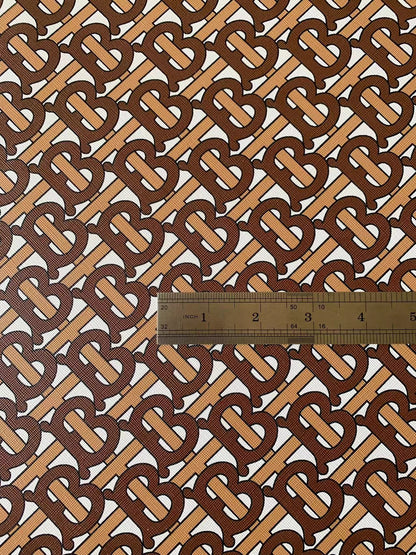 Tianchao New Brown BT Design Leather Fabric For Handmade Handicraft Goods
