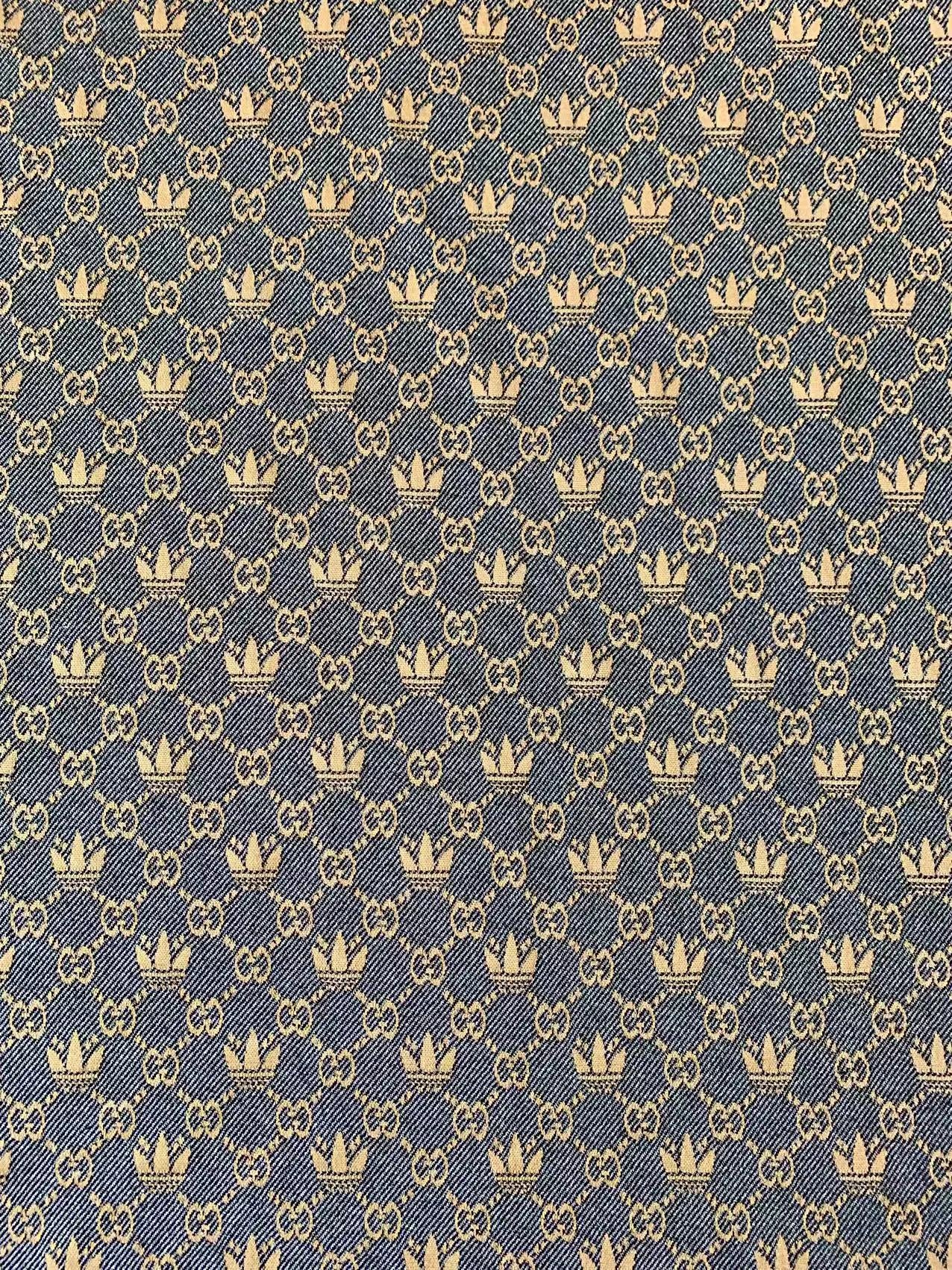 Craft Gucci With Adidas Knitted Jacquard TR Material Fabric For Handmade Handicraft Apparel By Yard
