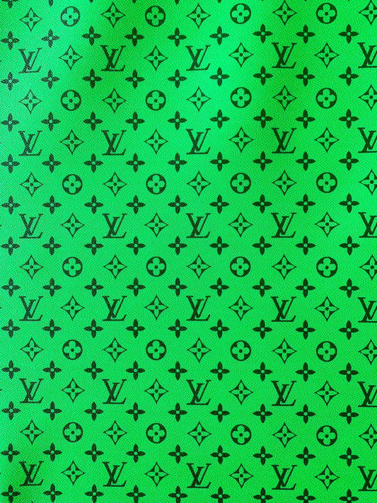 Classic Green vinyl crafting leather fabric For Handmade Shoes ,Bags and DIY Handicrafts By Yard