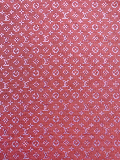 Tianchao Store Craft LV Cotton With Polyester Jacquard Cloth Fabric For Handmade Apparel (Red)