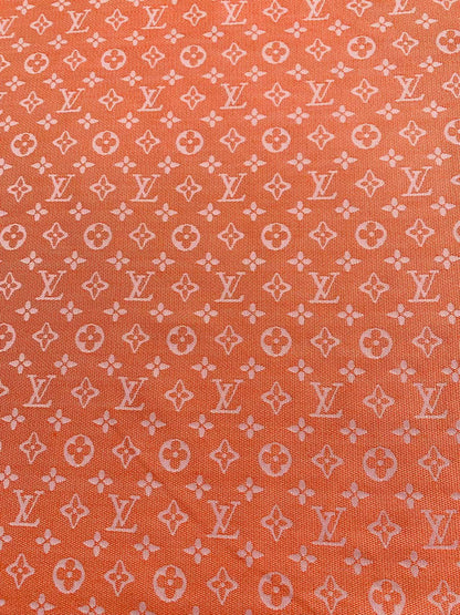 Tianchao Store Craft LV Cotton With Polyester Jacquard Cloth Fabric For Handmade Apparel (Orange)