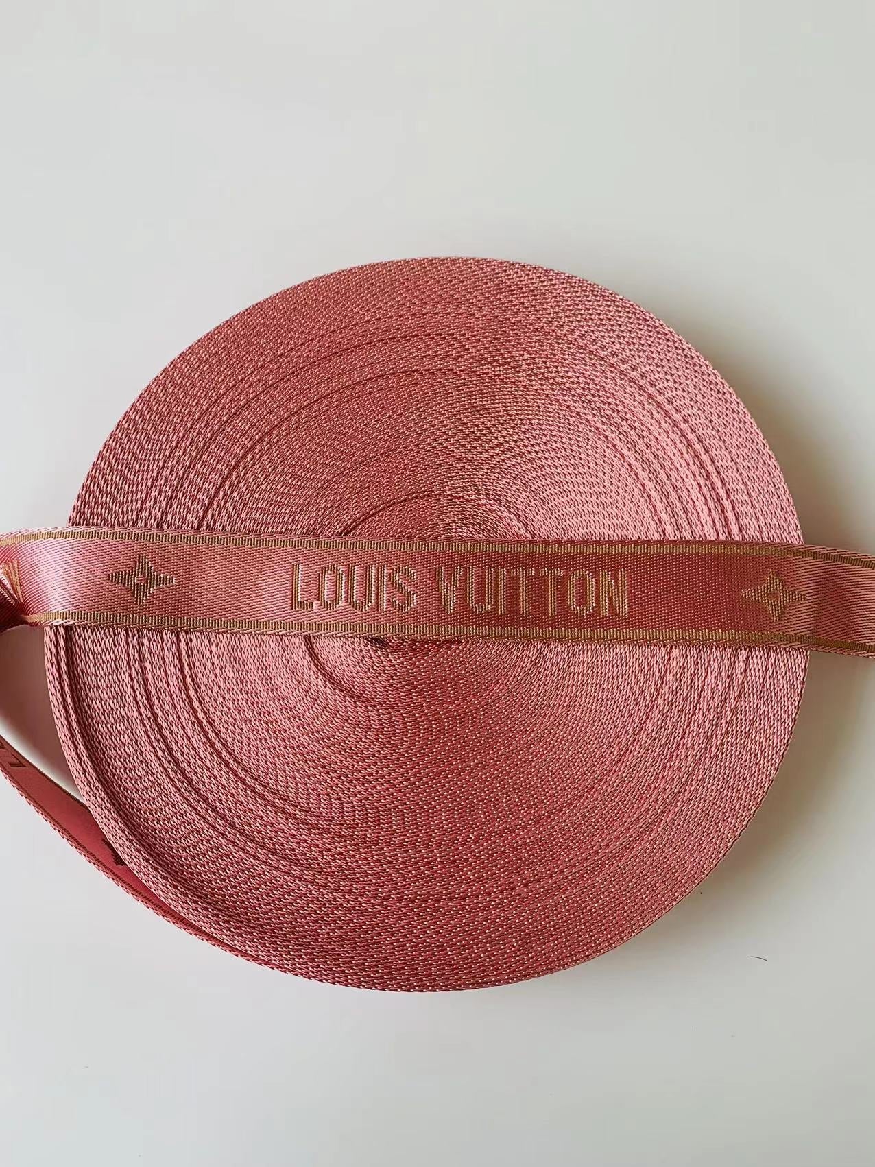 Craft LV 1.5 Inch Handmade Trim Embroidered Stripe Ribbon For Handicrafts By Yard (Pink)