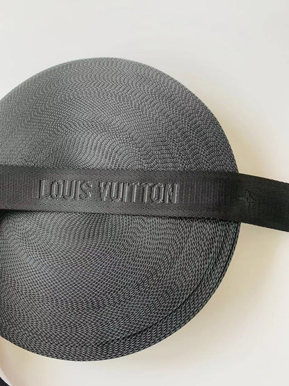 Craft LV 1.5 Inch Handmade Trim Embroidered Stripe Ribbon For Handicrafts By Yard (Black)