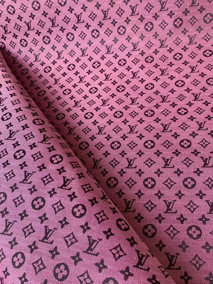Fashion Pink LV Jacquard Cloth Fabric For Handmade Sneaker,Upholstery And Apparel