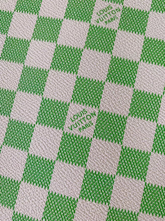 Classic Green Damier Louis Vuitton Leather Case For Bag Upholstery Car Seat and Shoes By Yard