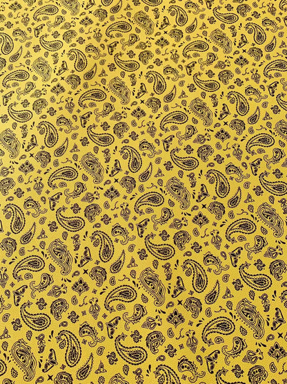 Bandanas Leather For handmade DIY shoe,bag Goods,Craft Handicrafts Material leather By Yard(Yellow)