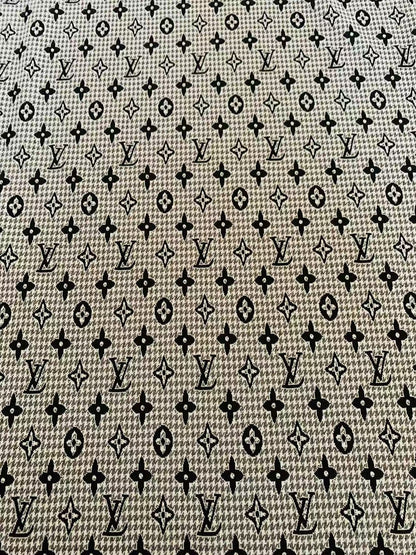 Craft Gray LV Knitting Jacquard Cloth Fabric For Handmade Apparel ,Clothing ,Sneaker Upholstery Goods By Yard