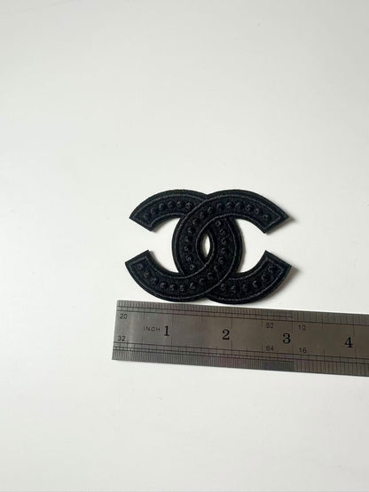 Craft Sewing Black and White 3"x2" Chanel Patch by Pieces