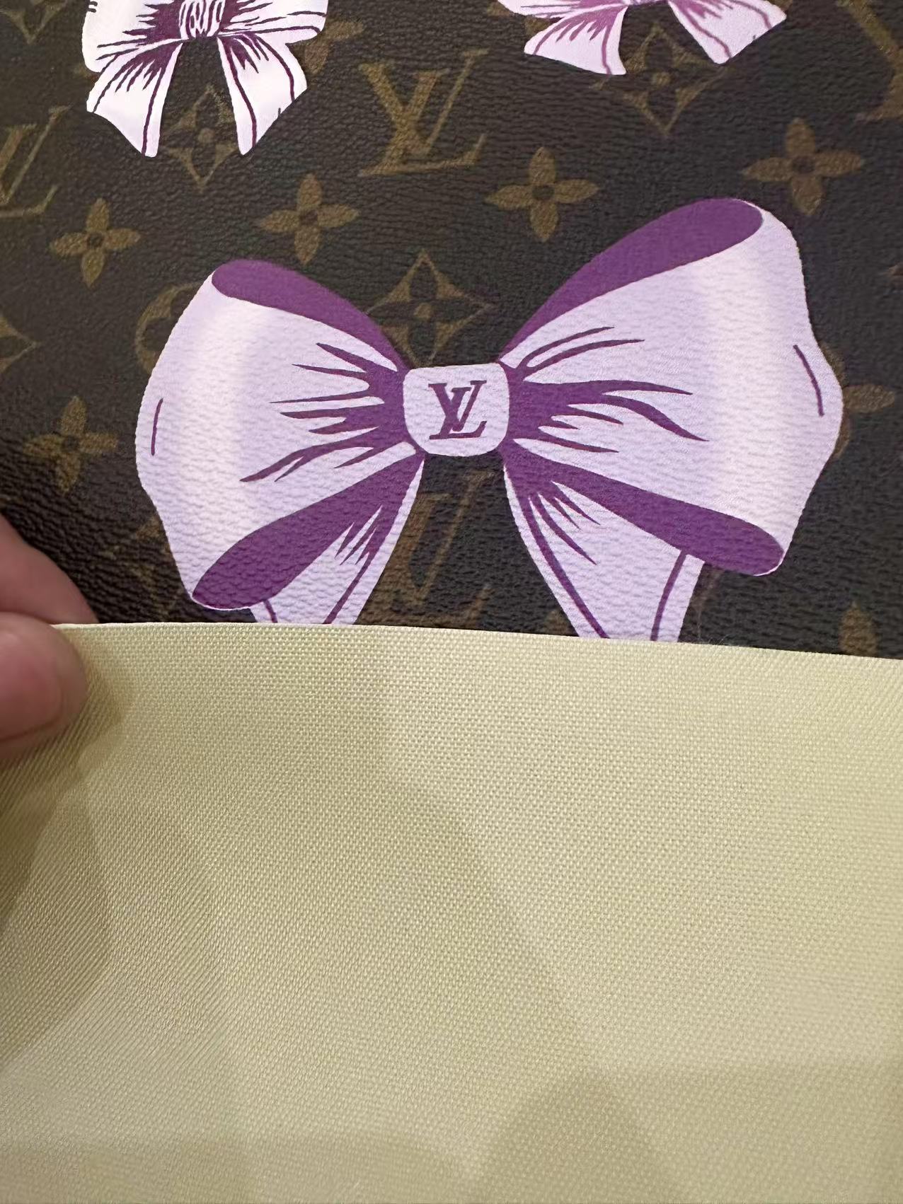 Fashion Bow Vinyl Leather Fabric For Handmade Sneaker,Upholstery Goods By Yard