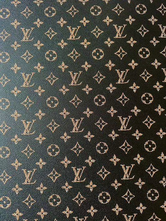 Craft Leopard LV Vinyl Leather For Handmade Sneaker,Upholstery,Furniture By Yard
