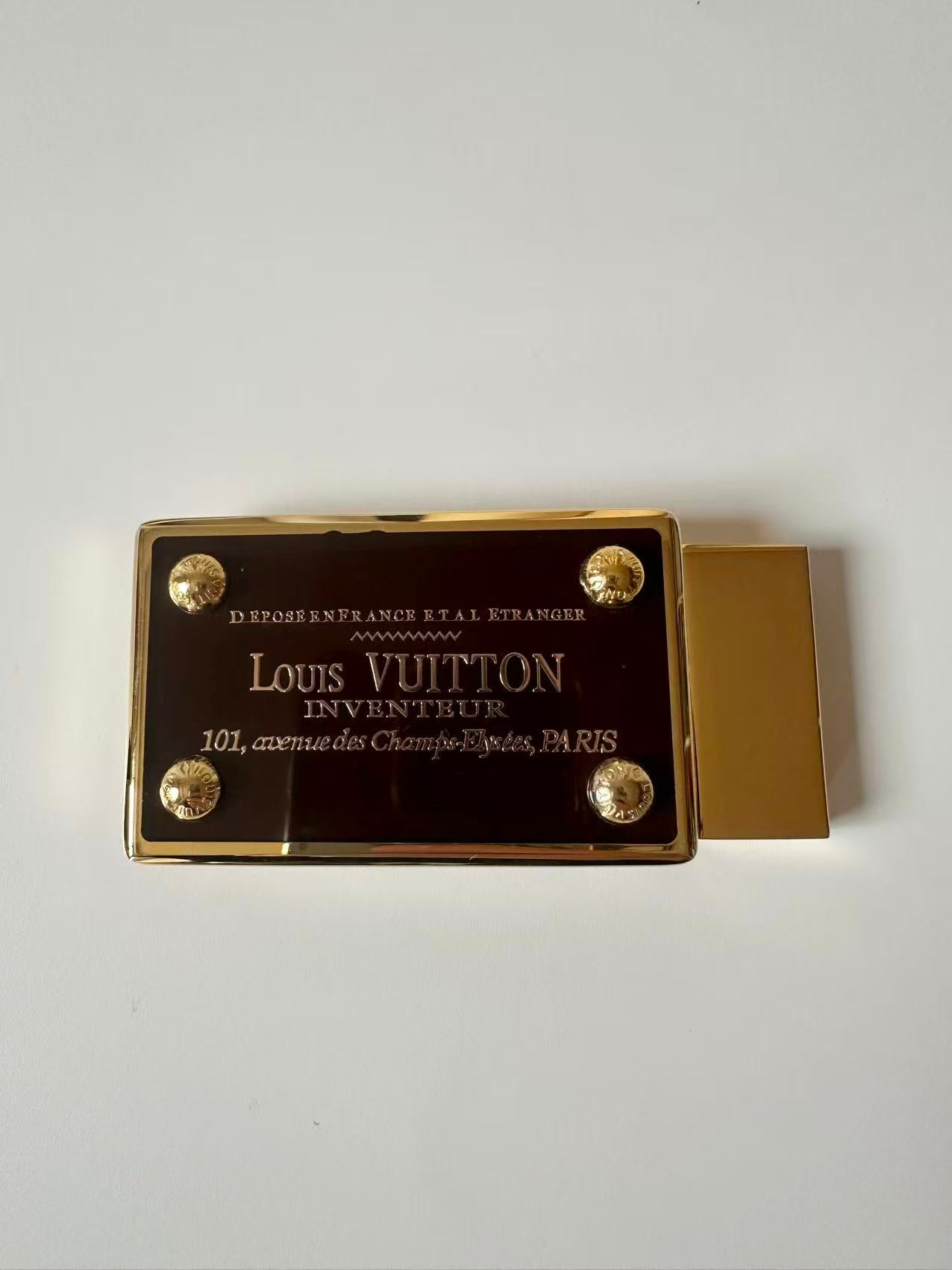 Craft 3.5CM Copper LV Belt Buckle For Handmade Change Belt
