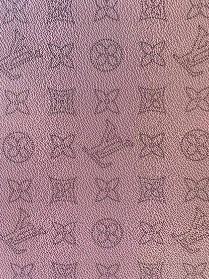 Classic Pink LV Pencils Design crafting leather fabric For Handmade Bag ,DIY shoes ,Handmade Car leather ,Fashion Furniture Pink LV Vinyl Leather By Yards