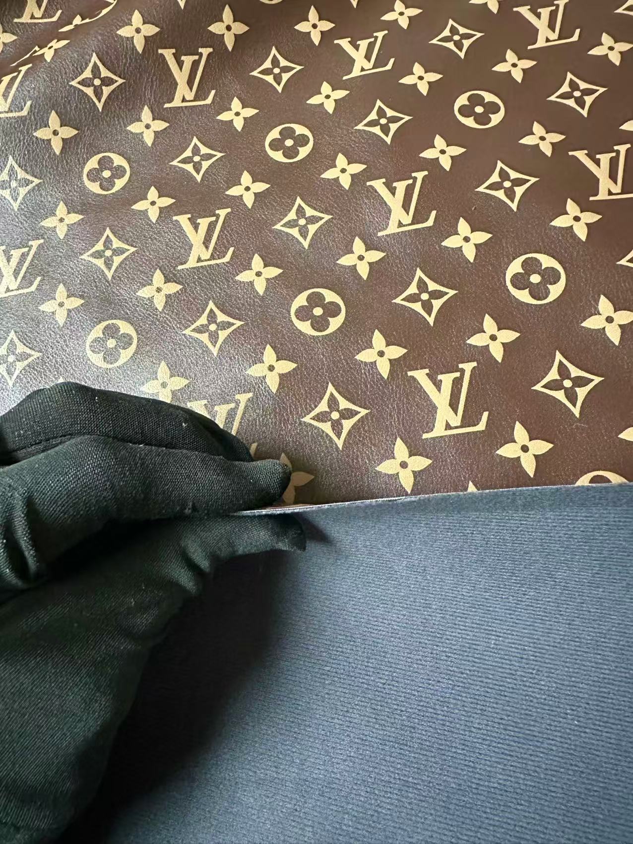 Craft Brown LV Monogram Soft Leather For Handmade Snoes,Upholstery Clothing Leather By Yard