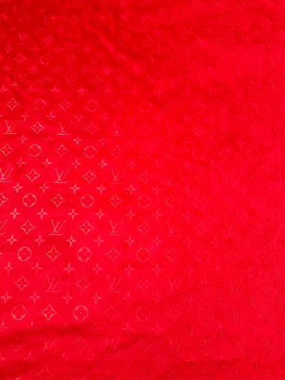 Craft LV Suede Fabric For Handmade Sneaker,Car Upholstery and Apparel By Yard(Red)