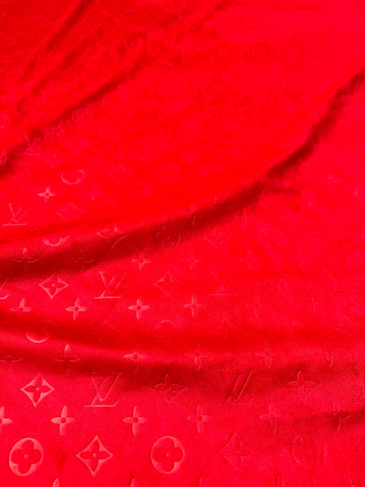 Craft LV Suede Fabric For Handmade Sneaker,Car Upholstery and Apparel By Yard(Red)