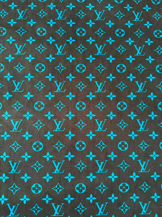 Fashion Black With Blue Suede Fabric For Handmade Sneaker,Car Upholstery and Apparel By Yard