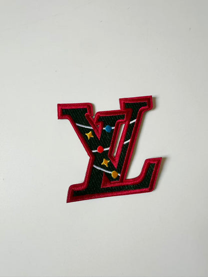 Fashiong Sewing  Embroidery LV Jacquard Patches For Customized Apparel
