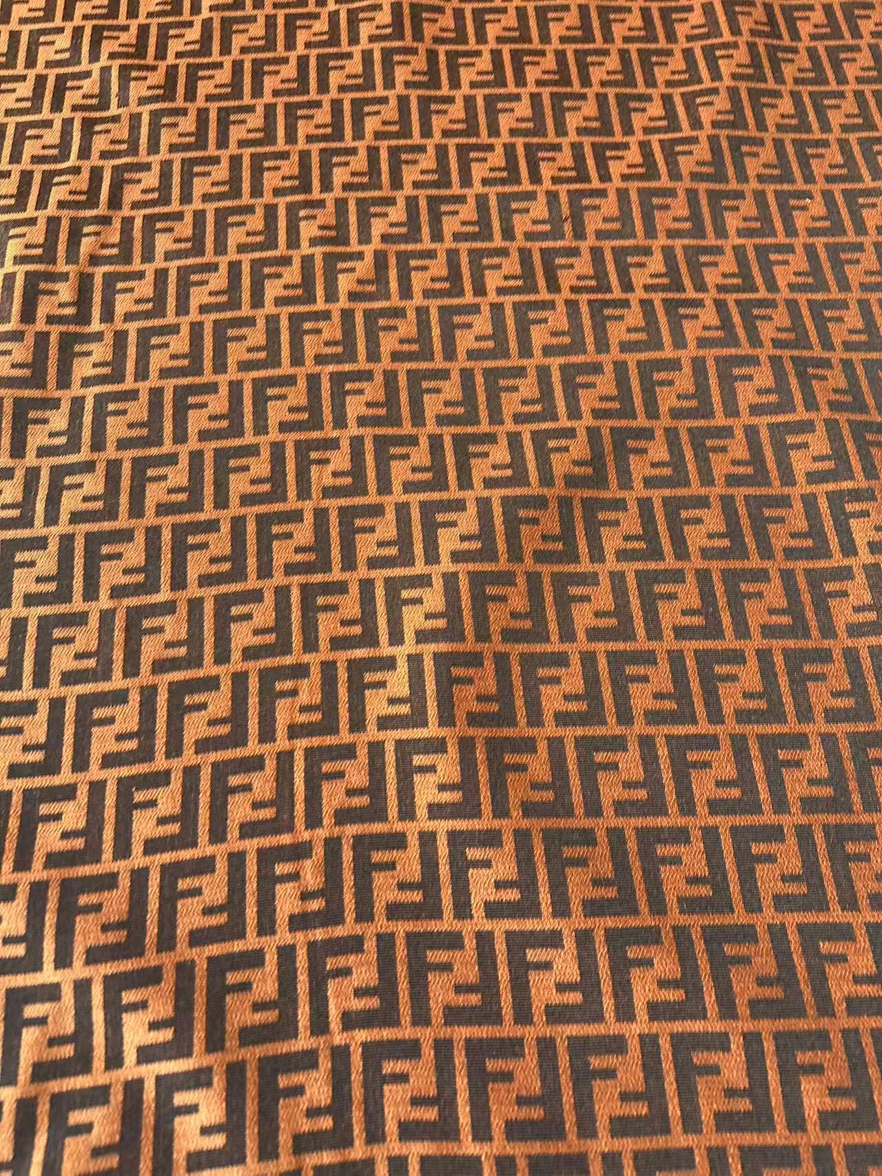 Classic Orange Jacquard Cloth Fabric For Handmade Clothing ,Bags Fabric Shoes Fabric Hat Fabric By Yards