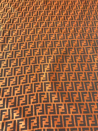 Classic Orange Jacquard Cloth Fabric For Handmade Clothing ,Bags Fabric Shoes Fabric Hat Fabric By Yards