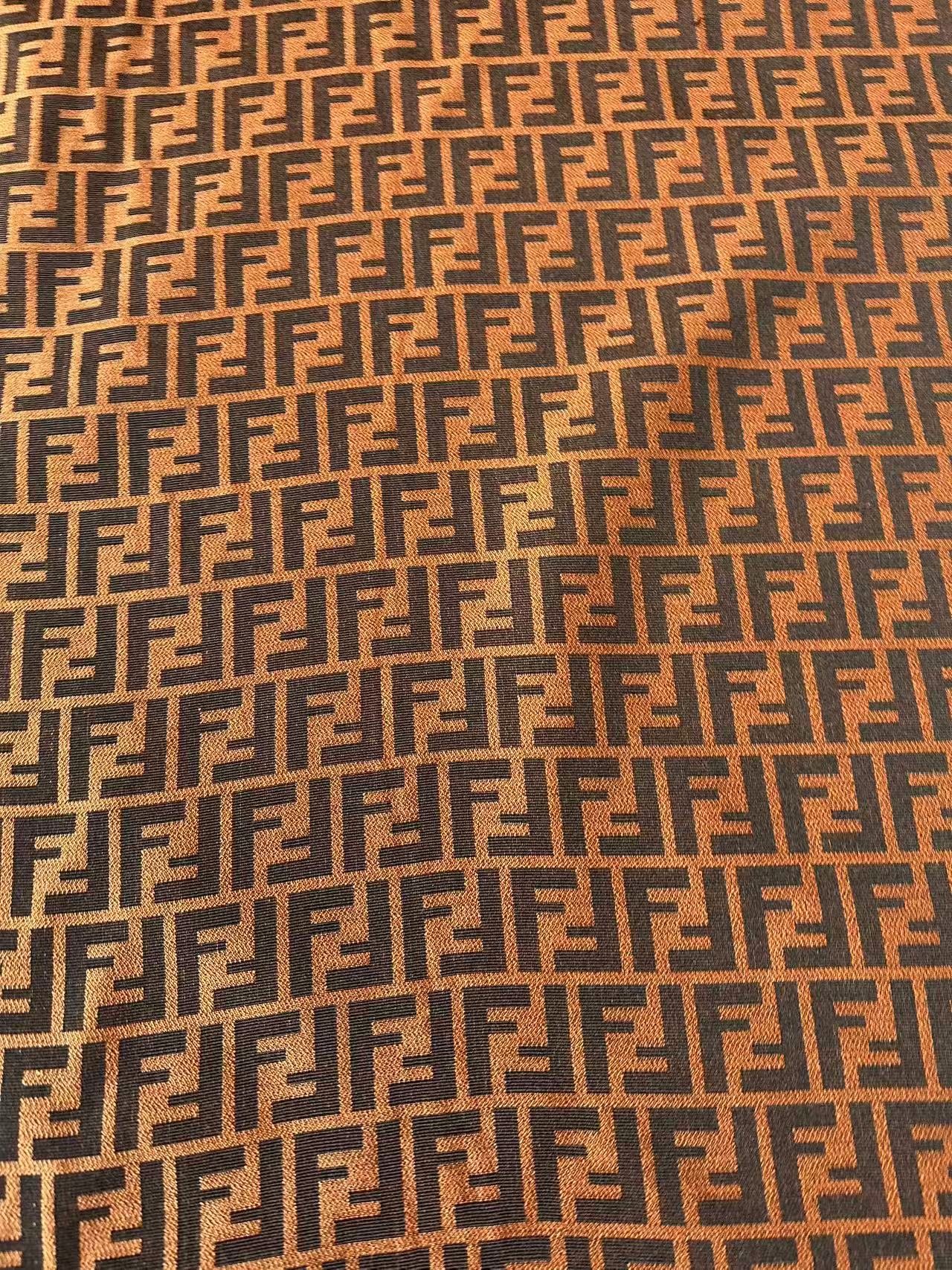 Classic Orange Jacquard Cloth Fabric For Handmade Clothing ,Bags Fabric Shoes Fabric Hat Fabric By Yards