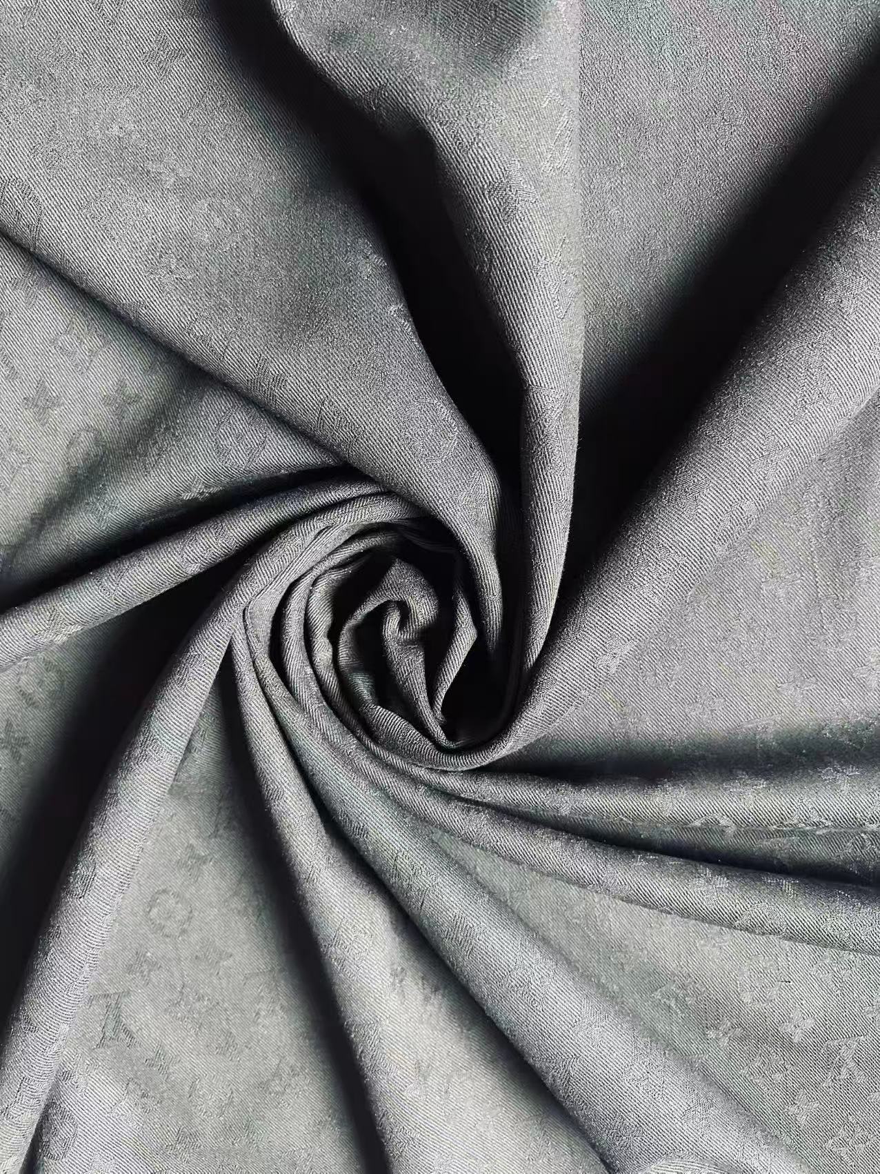 Craft 100% Cotton Black LV Jacquard Denim Cloth Fabric For Handmade Apparel