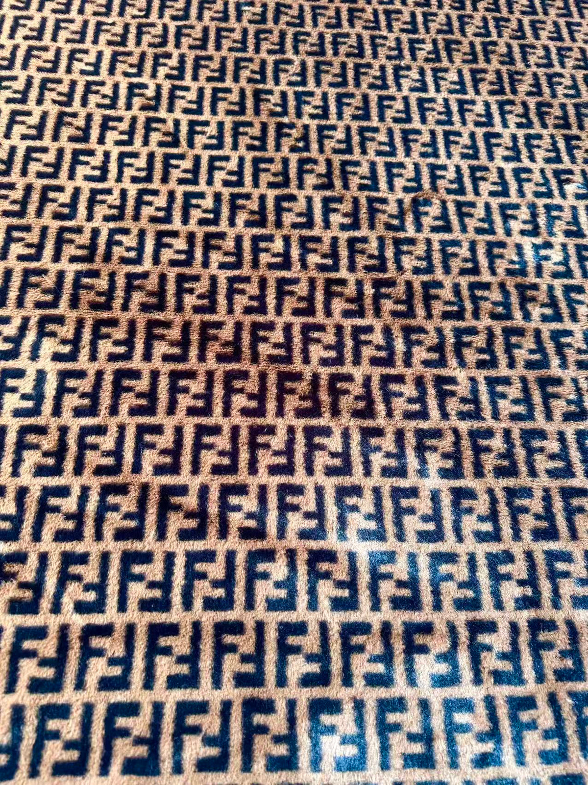 Fashion Brown Fendi Fur Thick Fabric For Handmade Clothing ,Bags ,Shoes By Yards