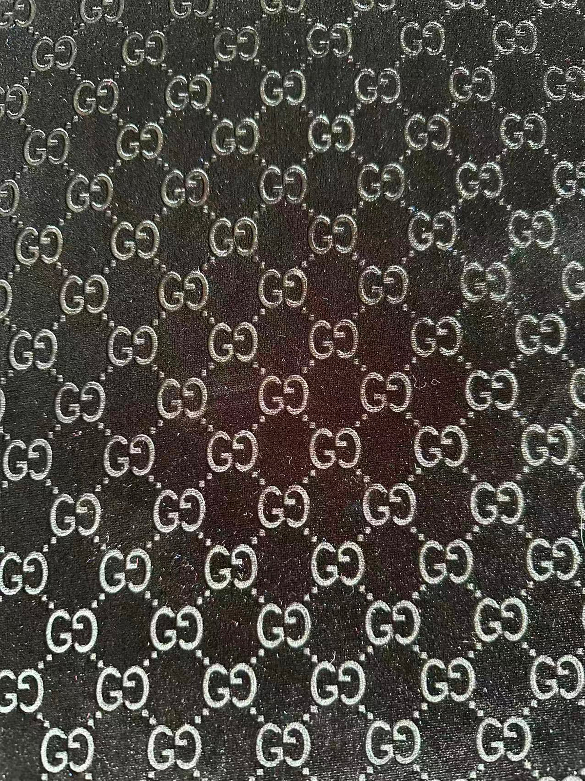Popular Luxury Gucci Knitting Velvet Fabric For Handmade Sneaker,Car Upholstery and Apparel By Yard (Black)