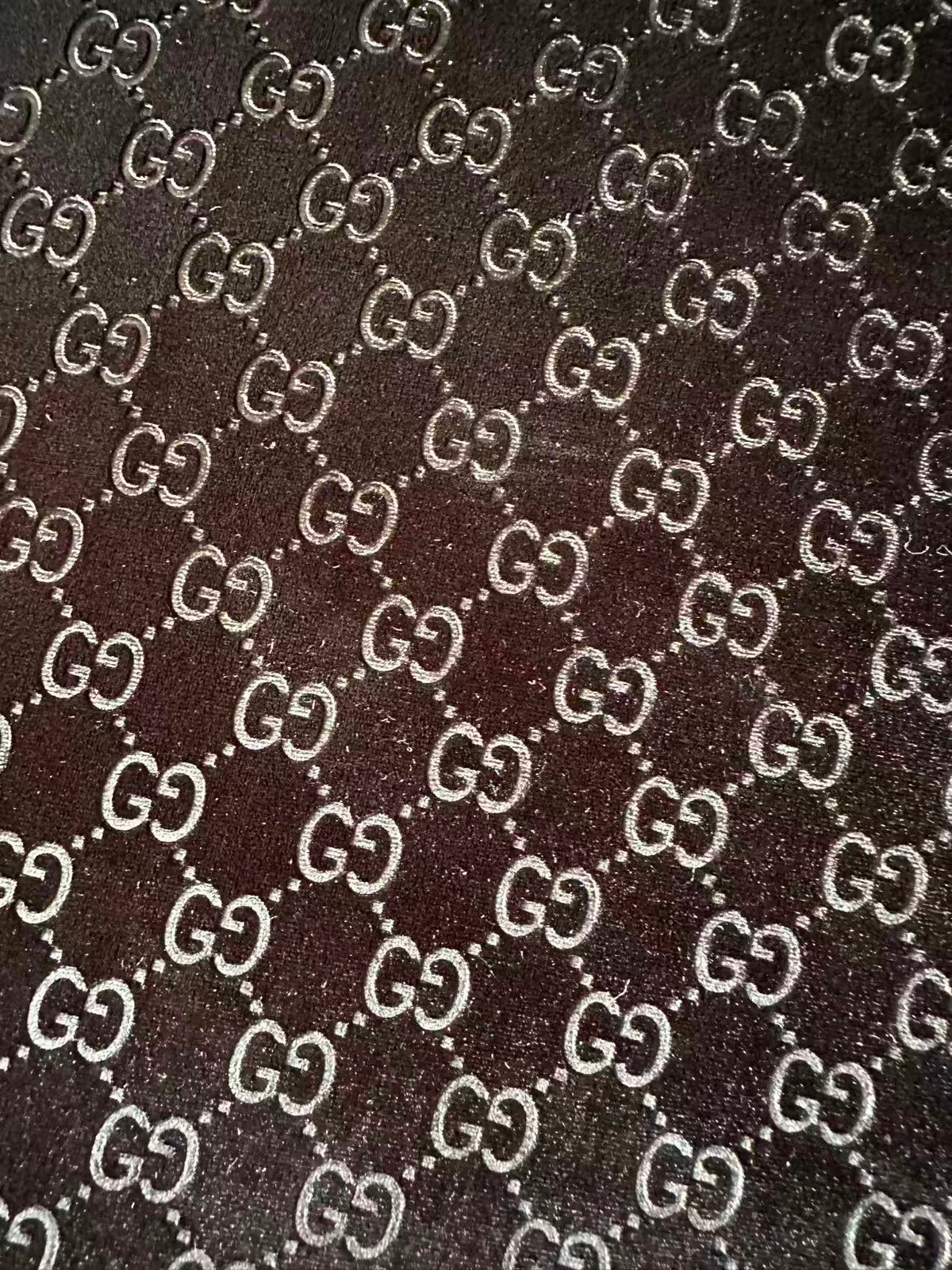 Popular Luxury Gucci Knitting Velvet Fabric For Handmade Sneaker,Car Upholstery and Apparel By Yard (Black)