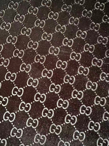 Popular Luxury Gucci Knitting Velvet Fabric For Handmade Sneaker,Car Upholstery and Apparel By Yard (Black)