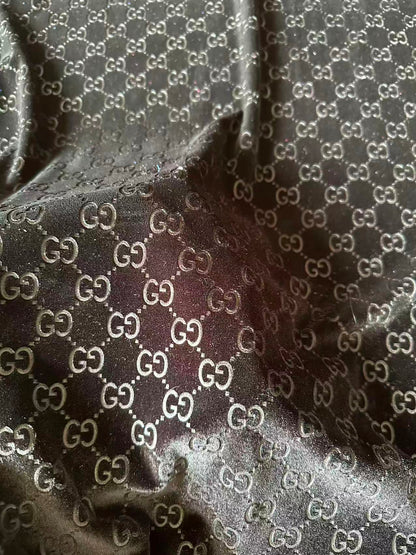 Popular Luxury Gucci Knitting Velvet Fabric For Handmade Sneaker,Car Upholstery and Apparel By Yard (Black)