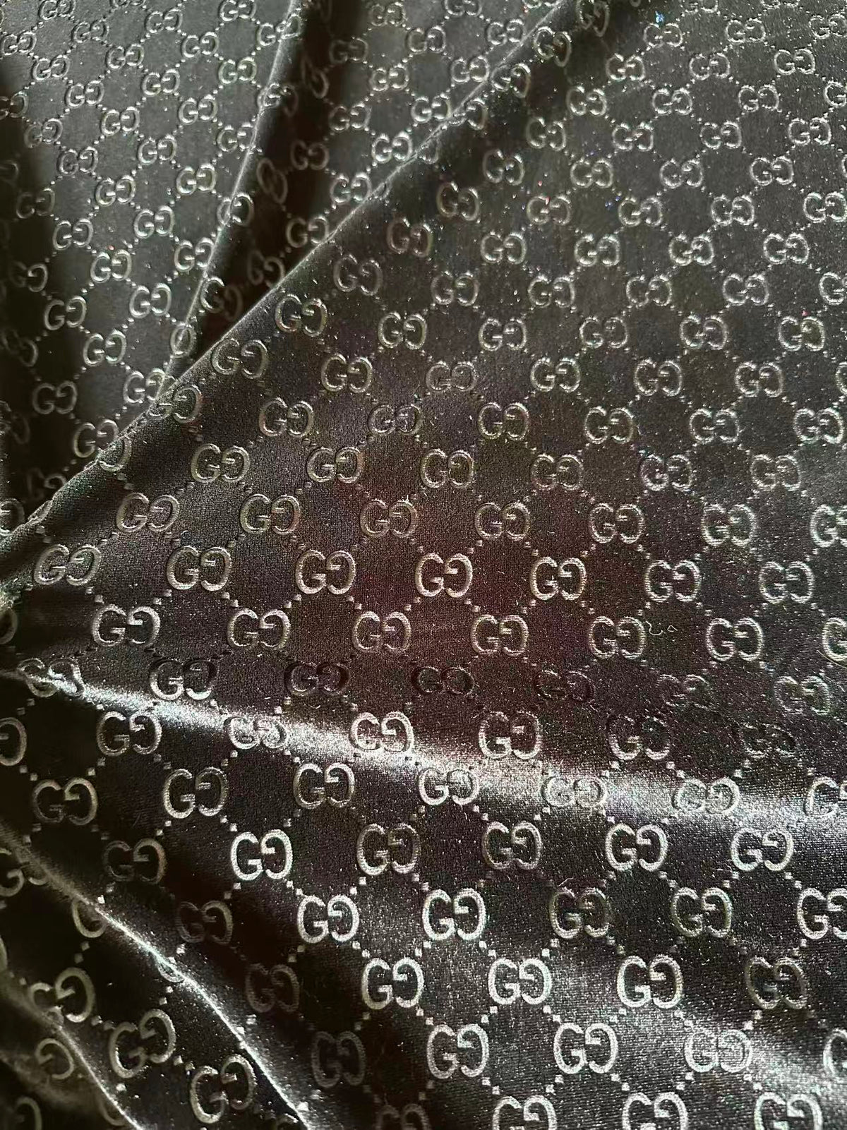 Popular Luxury Gucci Knitting Velvet Fabric For Handmade Sneaker,Car Upholstery and Apparel By Yard (Black)