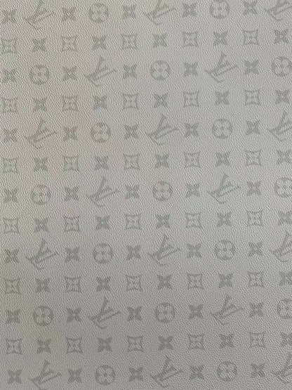 Classic LV crafting leather fabric For Handmade shoes ,bags ,DIY Handicrafts By Yards ( Sliver )