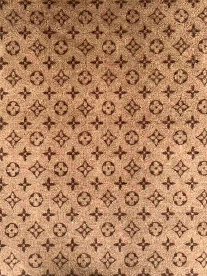 Fashion LV design Brown No LOGO Rabbit Plush Fabric, Cony Fabric For Handmade Clothing ,Bags ,Shoes and Handicrafts By Yards