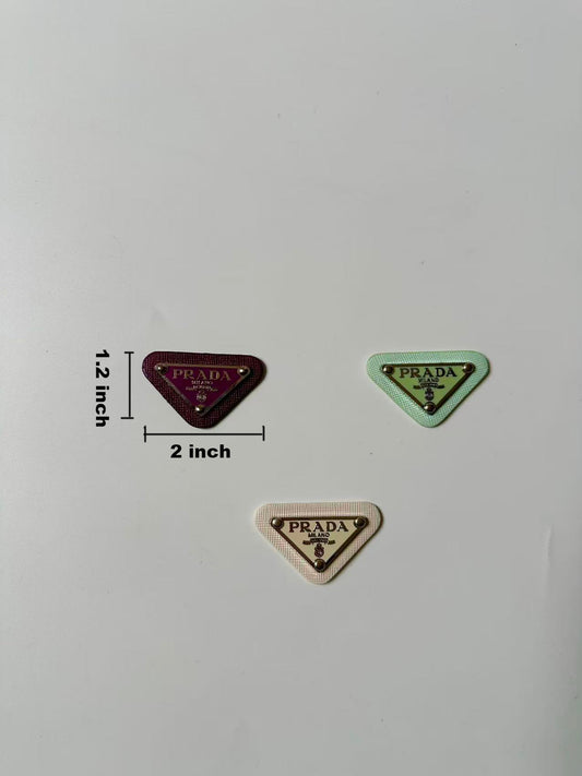 New Color Update Prada Tags Metal with Rubber Material For Handmade Goods