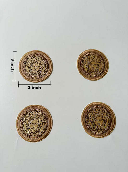 Craft Embroidery Versace Jacquard Patches For Customized Clothing