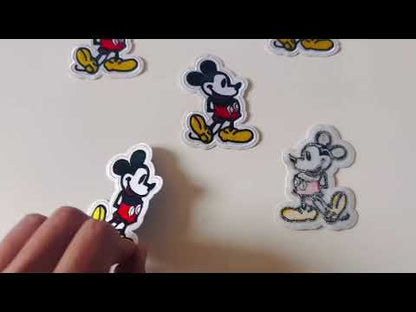 Craft Mickey Mouse 2.3"x3 "Embroidery Jacquard Label For Handmade Handicraft Goods
