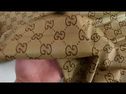 Craft 0.8" Tan Gucci Knitting Jacquard Cloth Fabric For Handmade Apparel ,Clothing ,Sneaker Upholstery Goods By Yard