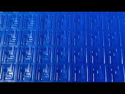 Tianchao Fendi Embossed Crafting Leather Fabric Shoes Leather For Handmade Handicrafts By Yards (Navy Blue)