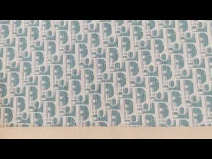 Craft Light Blue Dior Learher Fabric For Handmade Sneaker ,Upholstery Car Handicraft Goods By Yard
