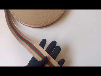 Craft Gucci 1.5 inch Strap ,Handmade Striped Ribbon Trim Embroidered For Handicrafts By Yard