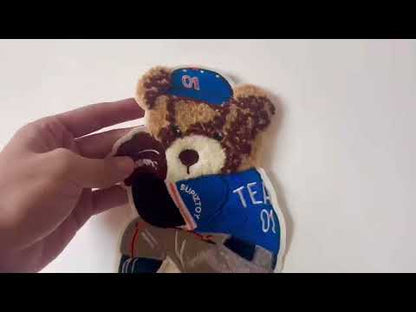 Craft POLO Bear Baseball Player 6"x11 "Embroidery Jacquard Label For Handmade Handicraft Goods
