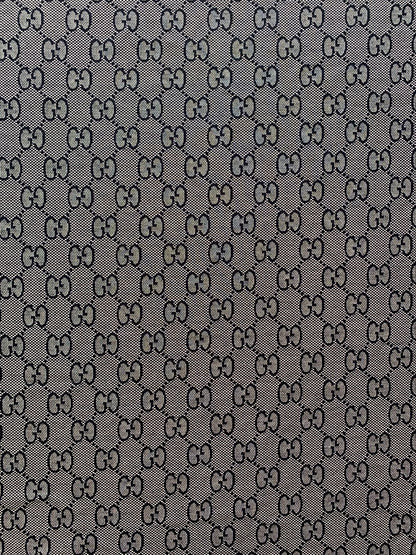 Classic Gucci Knitting Jacquard Cloth Fabric ,Pants Knitted Fabric , Fabric ,Elastic Fabric,Woman's Dress Fabric(Gray)