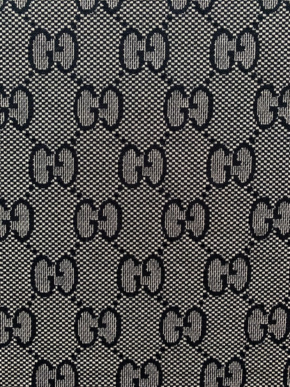 Classic Gucci Knitting Jacquard Cloth Fabric ,Pants Knitted Fabric , Fabric ,Elastic Fabric,Woman's Dress Fabric(Gray)