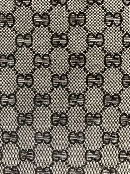 Fashion Gucci Jacquard Fabric Cloth, Fabric Bags Fabric Shoes Fabric Hat Fabric By Yards (Gray)