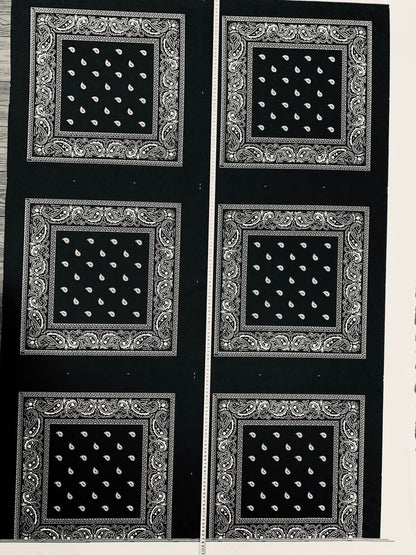 Classic Black Bandanna Material Fabric Nike Air Force Fabric Square Fabrics Clothes Fabric Mask Fabric Headscarves Fabrics Shoes Fabric