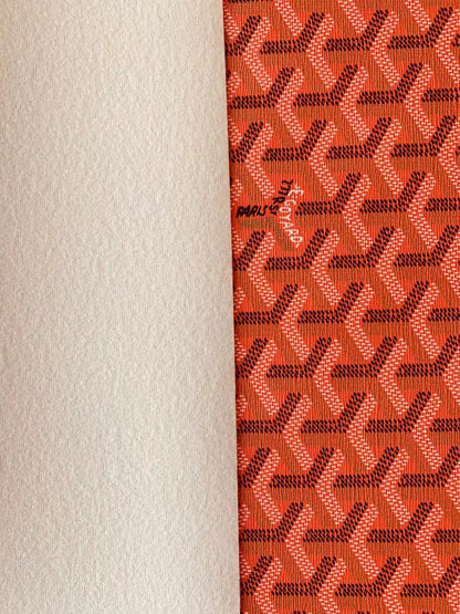 Classic  Leather Fabric , Handmade Shoes Leather, Hand-made Bags Fabric,Handicraft Leather Fabric By Yard (Orange)